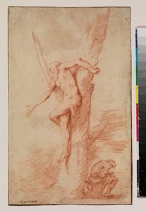 Man Tied to a Tree, and a Figure Resting by Jusepe de Ribera