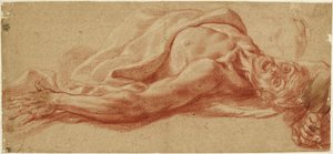 Study of a Reclining Male Figure by Jusepe de Ribera
