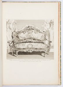 Canapé Executed for Mr. le Comte de Bielinski Grand M.al de la Couronne de Pologne, en 1735.; Canapé Executed for le Comte de Bielinski in 1735, 4th Plate by Juste Aurèle Meissonnier
