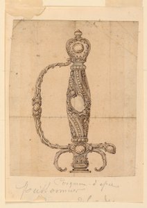 Design for a Sword Hilt by Juste Aurèle Meissonnier