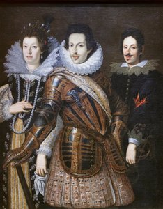 Cosimo II de Medici with his wife Maria Magdalena of Austria and his son Ferdinando II by Justus Suttermans