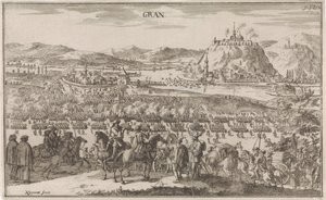 Battle of Párkány in 1683 by Justus van den Nijpoort