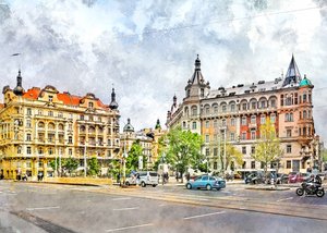 Historic European City Street