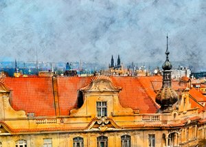 Prague Rooftop Vista