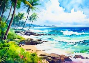 Tropical Beach Waves