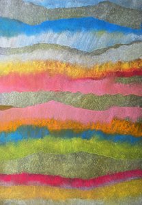 Vibrant Abstract Landscape by Justyna Jaszke