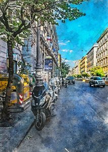 Vibrant City Street by Justyna Jaszke