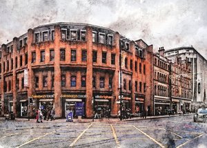 Vibrant City Street Scene by Justyna Jaszke