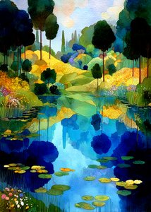 Vibrant Lake Reflections