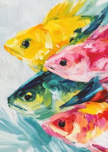 Vibrant Swimming Fish