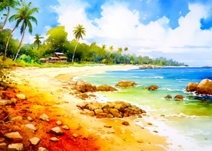 Vibrant Tropical Shore