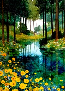 Vibrant Woodland Stream