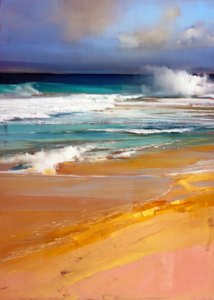 Waves on a Vibrant Shore