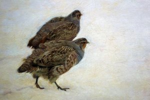 Partridges by Józef Chełmoński