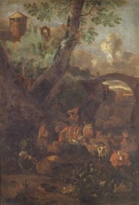 Landscape with Mules and Goats