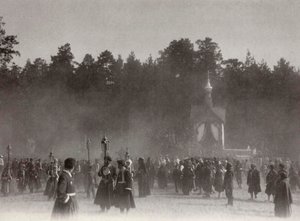 Easter Procession, Sarov Monastery, Russia by K. von Hahn