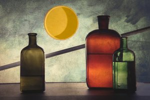 Colored Bottles Still Life