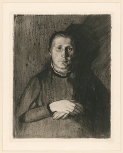 Woman with Hands Folded (2nd State) by Käthe Kollwitz