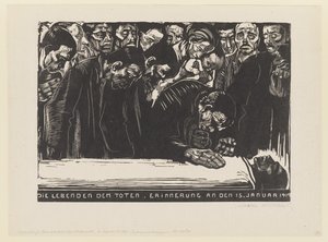 Memorial Print for Karl Liebknecht by Käthe Kollwitz