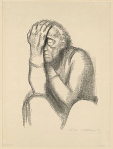 Pensive Woman (Despair) (2nd State) by Käthe Kollwitz