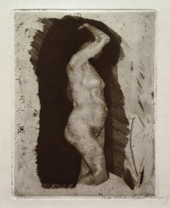Standing Female Nude by Käthe Kollwitz