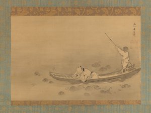 Zhou Maoshu Admiring Lotuses by Kaiho Yusetsu