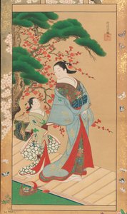 Courtesan and Attendant in Early Spring
