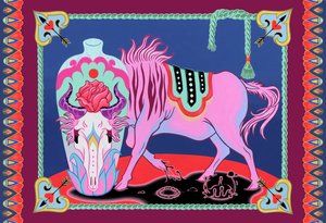 Wildebeest and Vase by Kam Tsz