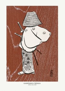 Samurai, One of Four (1920s) by Kamisaka Sekka
