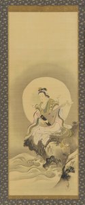 Benten Sarasvati seated on a rock