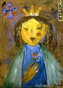 Expressionist Queen With Flower