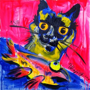 Expressive Cat and Fish