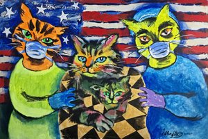 Patriotic Masked Cats