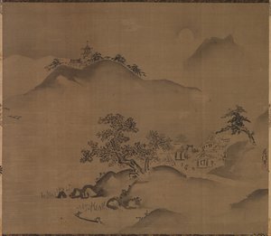 Chinese Landscape by Kano Chikanobu