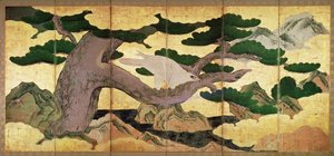The Hawks in the Pines, 6 Panel Folding Screen