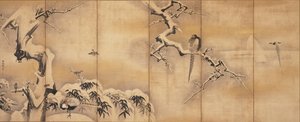 Birds in Landscape, First Half of the 17th Century by Kano Naonobu