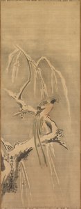 Chinese Bird on Snow-Laden Branch, 17th Century