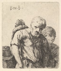 Bearded Man Shown in Half-Length with Bundle Slung Over Right Shoulderblade by Karel Du Jardin