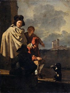Italians with a dog
