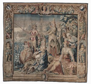 Antony and Cleopatra (Antony Catches a Salted Fish); Tapestry, Date Unknown by Karel van II Mander