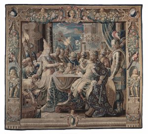 Cleopatra Entertains Antony by Karel van II Mander