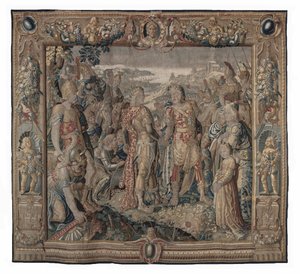 Octavia Effects the Concord of Tarentum by Karel van II Mander