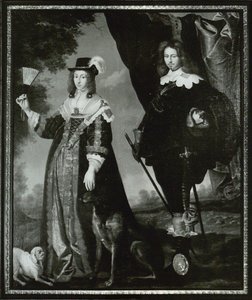 Leonora Christina, Countess Ulfeldt and Valdemar Christian of Schleswig-Holstein by Karel van Mander III