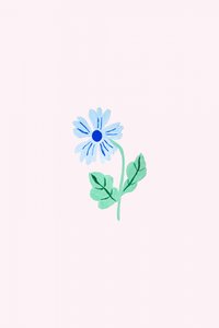 Delicate Blue Flower by Karen Menzenbach