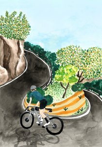 Scenic Mountain Cycling by Karen Menzenbach