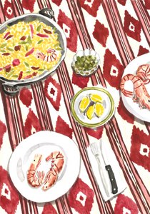 Spanish Paella Meal by Karen Menzenbach