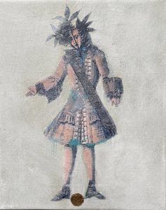 Whimsical Leaf Crowned Figure