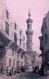 Street Scene with a Procession in Progress, Cairo by Karl (after) Bodmer