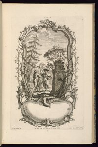 Design for a Cartouche with Large and Small Compartments by Karl Albert von Lespilliez
