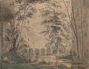 Inundated Ruins of a Monastery by Carl Blechen